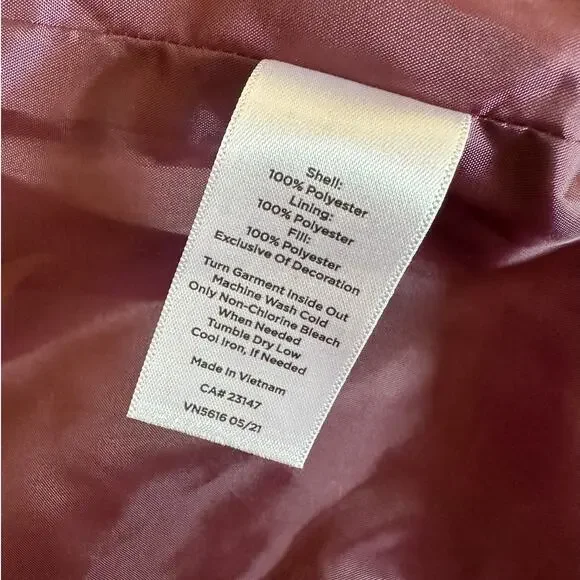 Talbots Quilted Jacket Sz XS Womens Paisley Maroon Purple Snap Zip Lightweight - Picture 8 of 10